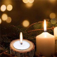 60Pcs Wooden Candle Holder,Votive Tealight Holder for Wedding Party for Table,Halloween Christmas Party Home Decor