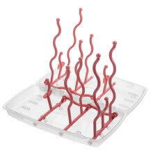 Foldable Baby Bottle Drying Rack with Lid, Dustproof Organizer for Travel and Home Large Capacity