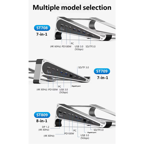 Space Saving Folding Laptop Holder Features 7 In 1-ST709 1