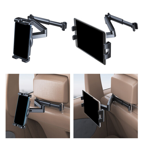 Extendable Vehicle Tablet Stand Car Tablet Holder Headrest Mount 2