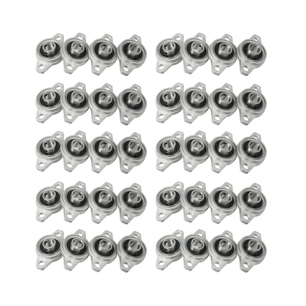 40Pcs Kfl001 12Mm Zinc Alloy Self Aligning Pillow Block Flange Bearing Rhombic Bearing Housing 6031029742231