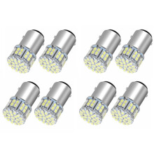 8 Peças 6000K Branco 1157 50SMD Freio Traseiro Lâmpada LED BAY15D 12V