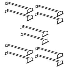 Large Stemware Wine Glass Hanger Rack Under Cabinet Kitchen Bar Storage Black Iron 17 Inch Set of 10