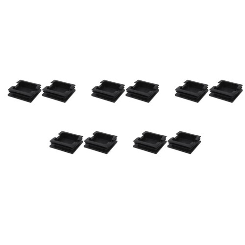 75mm x 75mm Plastic Square Caps Tube Pipe Inserts End Blanking 10 Pcs 1