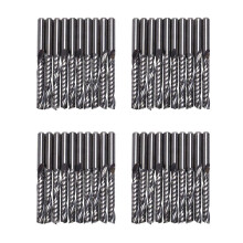40 Pièces Bits de Routeur Cnc 3.175 x 22 mm Simple Flûte Carbure En Spirale Cnc Bits de Fraise Fraise