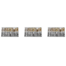 900X Pièces de Couronne de Montre Imperméable de Rechange Assorties de Dôme D'or et D'Argent Tête Plate Montre Accessoires Kit de Réparation pour
