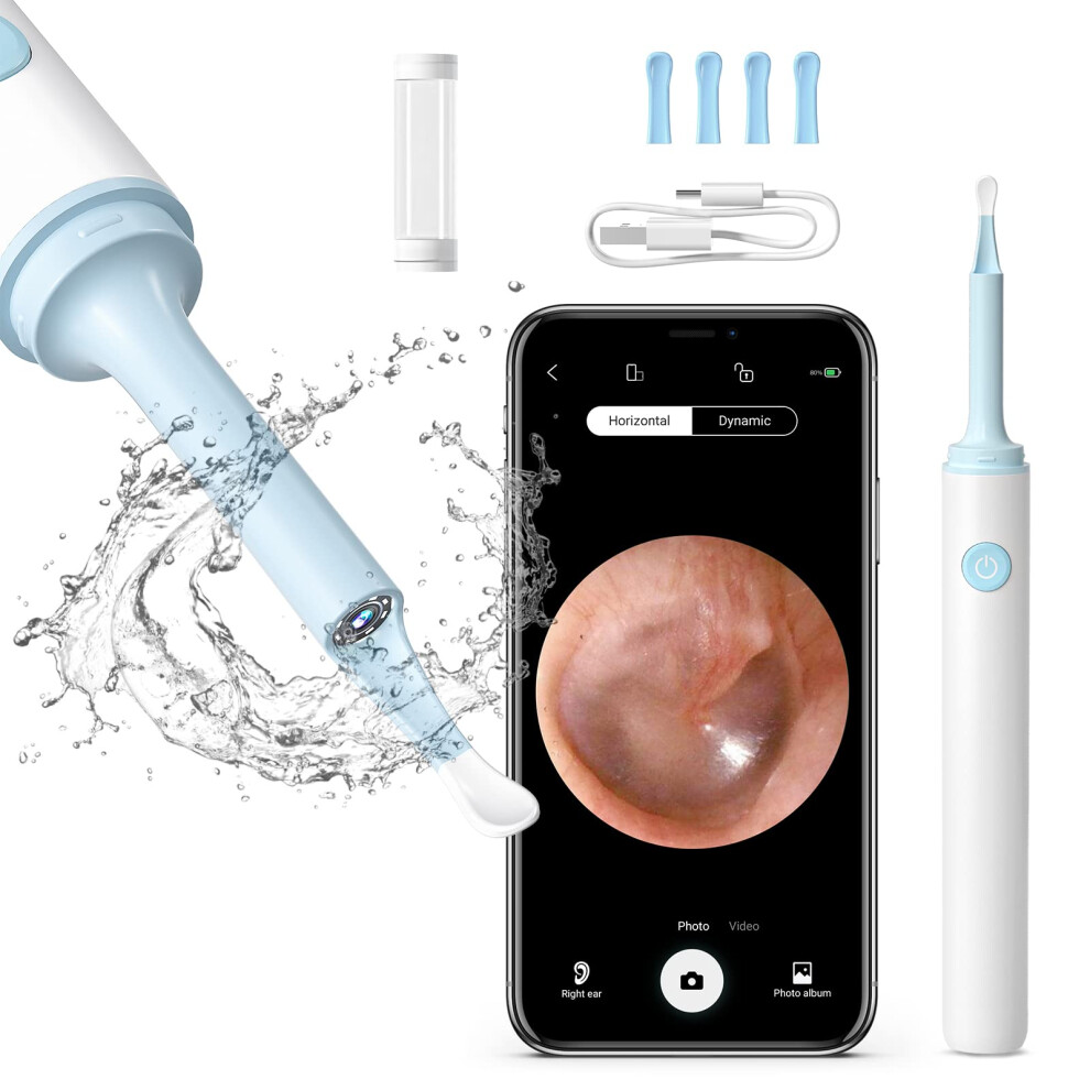 White Ear Wax Removal Camera 1080P Hd Wifi Ear Cleaning Endoscope With 6 Led Lights For Android And Iphone