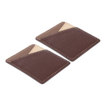 2 Pack Slim Adhesive Phone Wallet Card Holder for Back of Phone Case, Wireless Charging Friendly