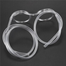 5X Glasses Shape Straw to Drink - Clear
