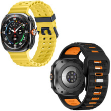 Soft Silicone Band for Samsung Galaxy Watch 7 Ultra 47mm, Breathable Waterproof Durable Strap