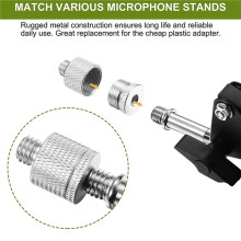 12-Delige Microfoondraadadapterset 5/8 Vrouwelijk Naar 3/8 Mannelijk en 3/8 Vrouwelijk Naar 5/8 Mannelijk Schroefdraadadapter voor Microfoonstandaard