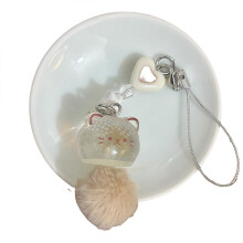 Plush Cat Keychain Cartoon Kitten Bag Charm Cute Soft Pendant for Phone Lanyard Hanging Gift