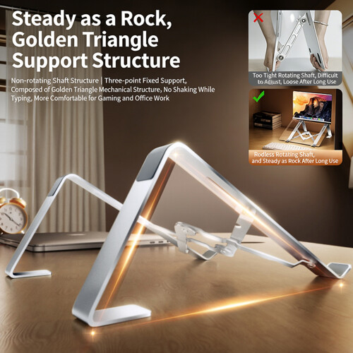 Support d'ordinateur portable à angles multiples, support-Argent 1