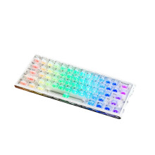 Corded Mechanical Keyboard Aluminum Hollow Frame Magnetic-White