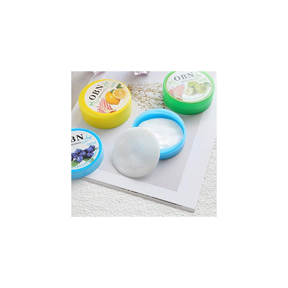 Flower Scent Nail Polish Remover Pads Wet Wipes for Travel, Spill SingleUse Sheets, Random Color