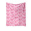 Pink Bow Flannel Throw Blanket 30x40 inch 1