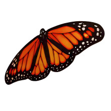 Butterfly Desk Mat 300/400mm Keyboard-Yellow 300x800x2.5mm