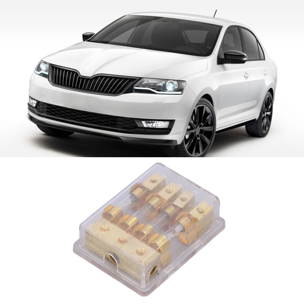 Car Audio Power Distribution Block With 4 Out Ground Fuse Holder 60A Splitter 8451391216853