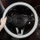 Steering Wheel Cover White Thin Handle Antislip Universal 6