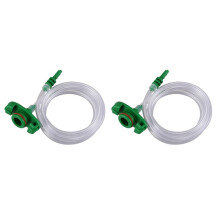 2X 30CC 50CC Kunststoff Transparenter Luftschlauch Klebstoff Spritzenadapter