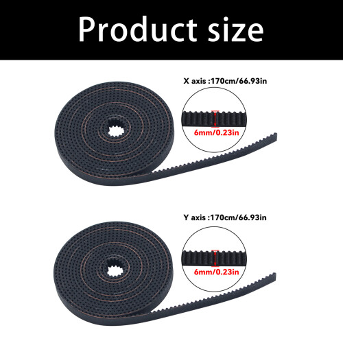 6mm Width Timing Belt Industrial Open Drive Belt Replacement For 2