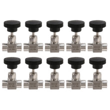 10X 1/4 Inch BSP Equal Female Thread SS 304 Stainless Steel Flow Control Shut Off Needle Valve