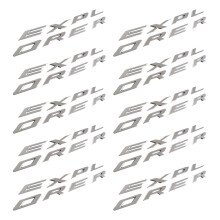 10X Emblema del Coche Explorer Emblema del Capó Delantero Letras 3D Etiqueta Engomada del Explorador para Explorer 2011-2019 (Plata Brillante)