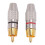 120 Pcs RCA Plug Audio Video Locking Cable Connector Gold Plated 3