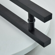 6X Tirador de Puerta de Madera / Vidrio de Acero Inoxidable Negro Mate