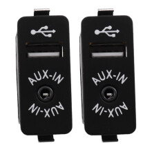 2X Car USB AUX in Plug Auxiliary Input Socket Adapter for E81 E87 E90 F10 F12 E70 X4 X5 X6