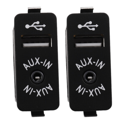 2X Car USB AUX in Plug Auxiliary Input Socket Adapter for  E81 E87 E90 F10 F12 E70 X4 X5 X6