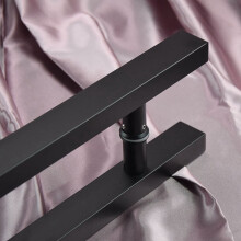 6X Matte Black Stainless Steel Glass / Wooden Door Handle