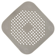 8x Square Drain Cover for Shower Drain Hair Catcher Flat Silicone Plug with Suction Cups