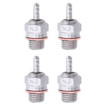 4 Pcs Glow Plugs Hot Spark Vertex SH Engine Parts Accessories for Nitro Truck Replace OS RC Car HSP 70117, N3