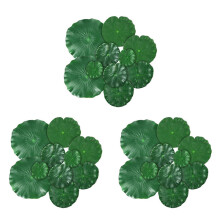 45 Pieces 5 Kinds Artificial Floating Foam Lotus Leaves Lily Pads Fake Foliage Pond Decor for Pool Aquarium Decoration