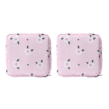 2PCS Makeup Bags Zipper Girl Sanitary Pad Bag Card Holder Coin Purse Cosmetics Headphone Case Sanitary Pouch