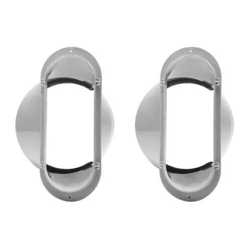 2X 15CM Portable Air Conditioner Window Exhaust Duct Pipe Hose Interface Connector(Flat Nozzle) 1