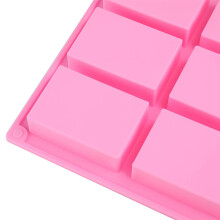 8Er Pack Silikon Seifenformen - 6 Hohlraum Rechteck DIY Seifenformen für Kuchen, Cupcake, Muffin, Kaffeekuchen, Pudding und Seife
