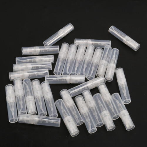 90Pcs Clear 2Ml Atomizer Plastic Bottle Spray Disposable Perfume Empty Sample Bottle for Travel Party 1