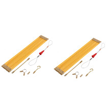 Cabling Rods Fish Tape 10.83FT Fiberglass Electrical Cable Threader Running Puller in Case 20Rods x 33cm