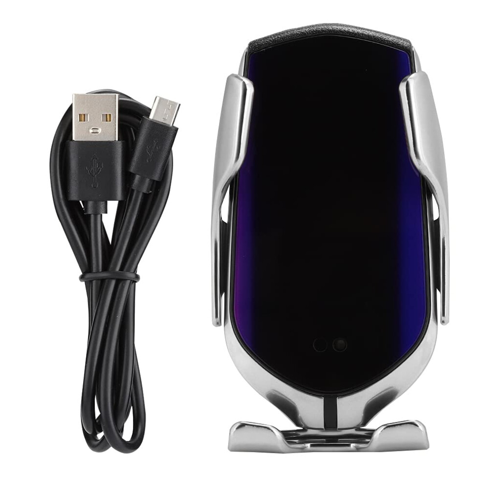 10W Auto Clamping Wireless Car Charger R1 With Infrared Sensor, Air Vent Phone Mount, Silver 9092120104004