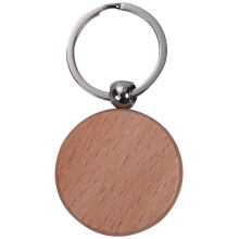 100 Pcs Blank Wood Wooden Keychain DIY Custom Wood Key Chains Key Tags Anti Lost Wood Accessories Gifts (Mixed Design)