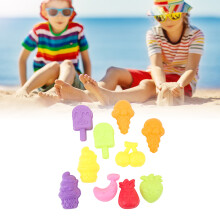 Colorful Beach Toys Set for Toddlers - Sand Moulds, ABS Material