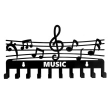SchlüSselanhäNger-Wandhakenleiste, Hakenleiste, Musiknoten-Form, Vintage-Kleiderhaken für Mantel, Hut, Handtuchhalter, GeldböRse
