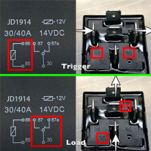 10 Pack 30/40 AMP Waterproof 5-Pin 12V Relay for Automotive Marine Relays for Boats Auto Fan Cars