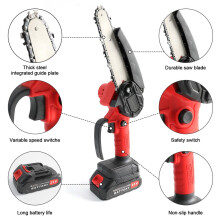4000W Electric Cordless One-hand 4/6" Chainsaw Wood Pruning Cutter W/Battery
