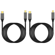 2X Câble USB C Vers Câble USB Type C 3 Vers DP Câble Adaptateur 4K