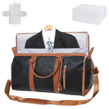 2 in 1 Convertible Garment Duffel Bag for Travel, Hanging Suit Weekender for Women, Foldable (C)