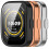 Screen Protector Case for Amazfit Bip 5, 3 Pack, Full Coverage, Black Rose Gold Silver 1