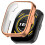 Screen Protector Case for Amazfit Bip 5, 3 Pack, Full Coverage, Black Rose Gold Silver 2